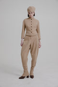 Geometric diagonal volume cropped trousers
