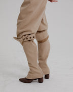 Geometric diagonal volume cropped trousers