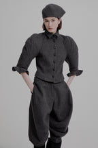 Kinetic sculpted sleeve bloomer jacket