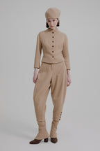 Diagonal volume cropped trousers